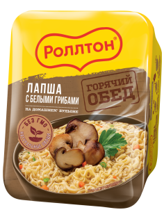 Лапша быстрого приготовления Роллтон с белыми грибами, 90г
