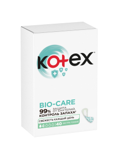 Прокладки ежедневные Kotex Bio-Care экстра тонкие, 40шт