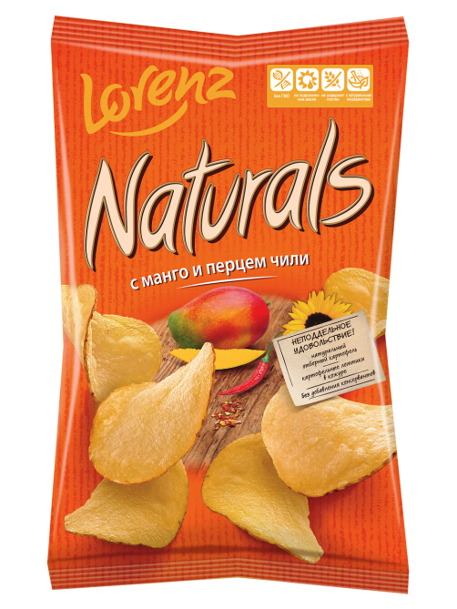 Чипсы Naturals манго и чили, 100г