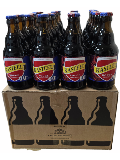 Пивной напиток Kasteel Rouge вишневый безалкогольный, 0.33л x 24 шт