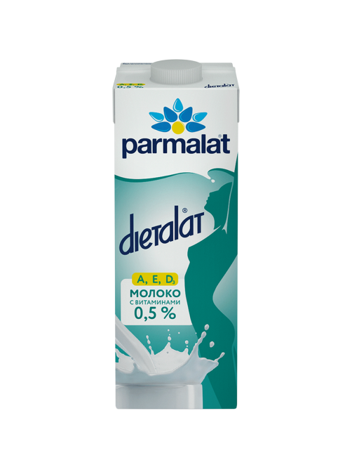 Молоко Parmalat Диеталат ультрапастеризованное 0.5%, 1л