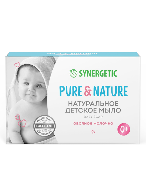 Мыло туалетное детское Synergetic Pure Nature Овсяное молочко, 90г