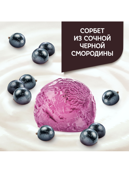 Коктейль йогуртный Даниссимо со вкусом сорбета из черной смородины, 190г