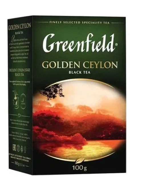 Чай Greenfield Golden Ceylon черный крупнолистовой, 100г