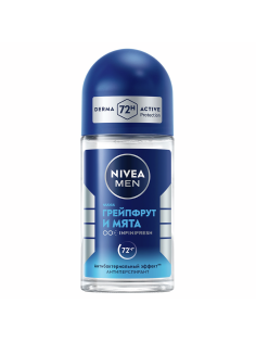 Антиперспирант-ролик Nivea Men Грейпфрут-мята антибактериальный эффект, 50мл
