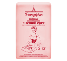 Мука Славна Французская штучка пшеничная хлебопекарная высший сорт ГОСТ, 2кг