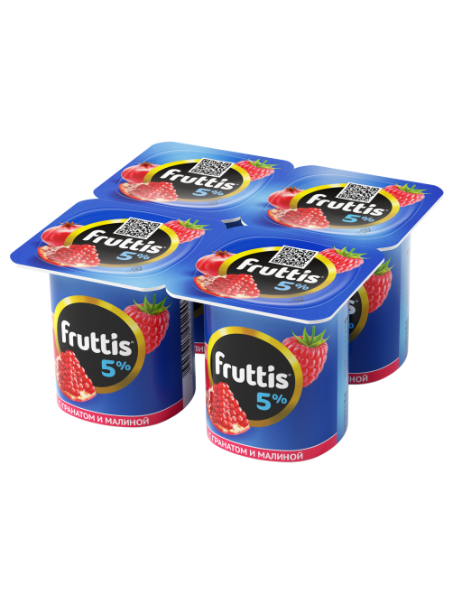 Продукт йогуртный Fruttis гранат и малина 5%, 115г