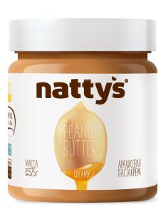 Арахисовая паста-крем Nattys Creamy с медом, 525г