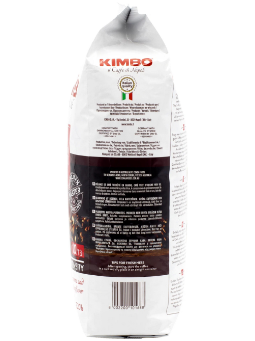 Кофе Kimbo Espresso в зернах, 1кг