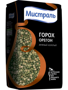 Горох Мистраль зеленый колотый Орегон, 500г