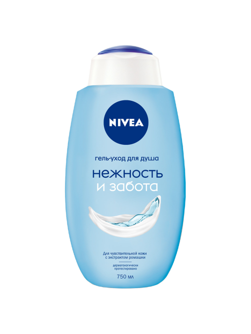 Гель-уход для душа Nivea Нежность и Забота, 750мл