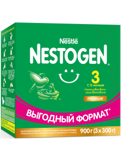 Смесь молочная детская Nestogen 3 с пребиотиками с 12 месяцев, 900г