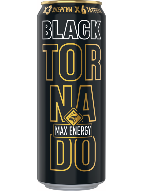 Напиток энергетический Tornado Max Energy Black, 450мл x 12 шт