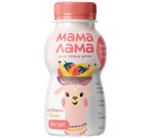Йогурт питьевой детский Мама Лама Клубника и банан 2.5% с 3 лет, 200мл