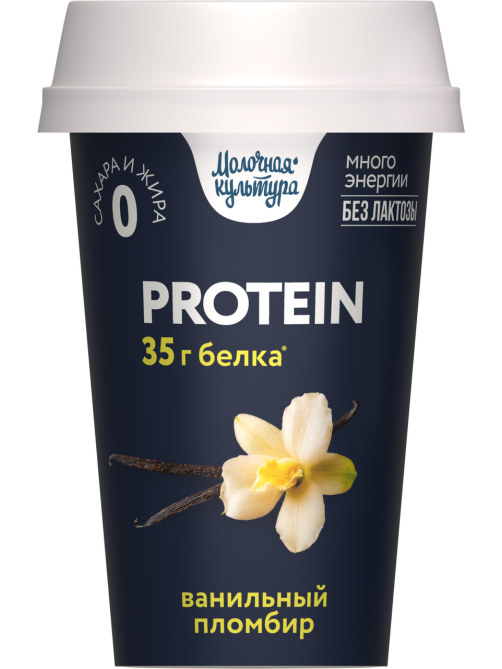 Напиток молочный Молочная культура обезжиренный протеин и ваниль, 250г
