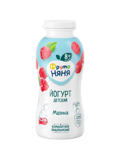 Йогурт питьевой детский ФрутоНяня Малина 2.5% с 8 месяцев, 200мл