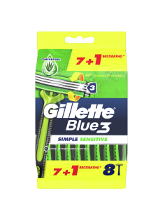 Бритва одноразовая Gillette Blue 3 Simple Sensitive, 8шт