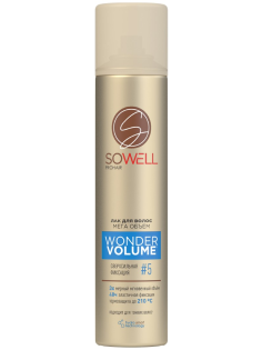 Лак для волос SoWell Wonder Volume Мега объем от корней сверхсильной фиксации, 300мл