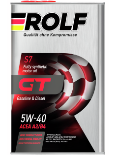 Масло моторное Rolf GT 5W-40 Api SN/CF синтетическое, 1л