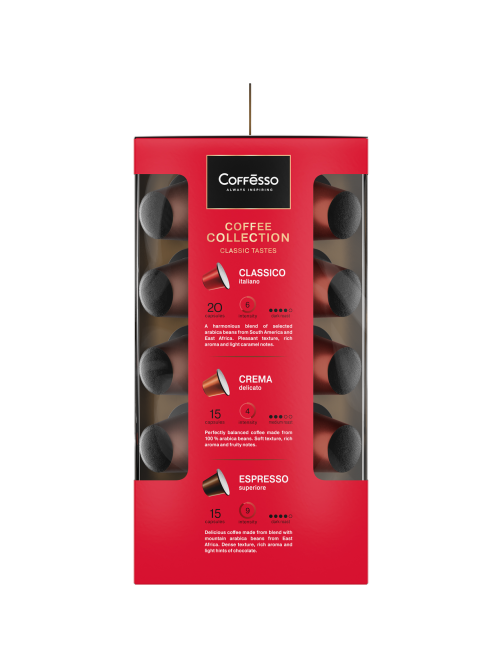 Набор кофе в капсулах Coffesso для кофемашин Nespresso ассорти 50шт, 250г x 6 шт