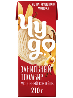 Коктейль молочный Чудо ванильный пломбир 2%, 200г