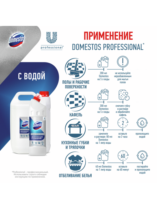 Средство чистящее Доместос дезинфицирующее Свежесть Атлантики, 1л