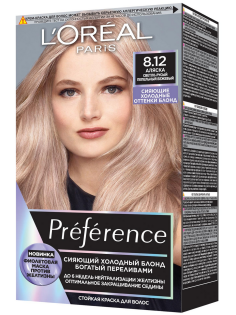 Краска для волос L'Oreal Preference Cool Blondes 8.12 Аляска, 243мл