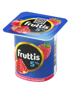 Продукт йогуртный Fruttis гранат и малина 5%, 115г