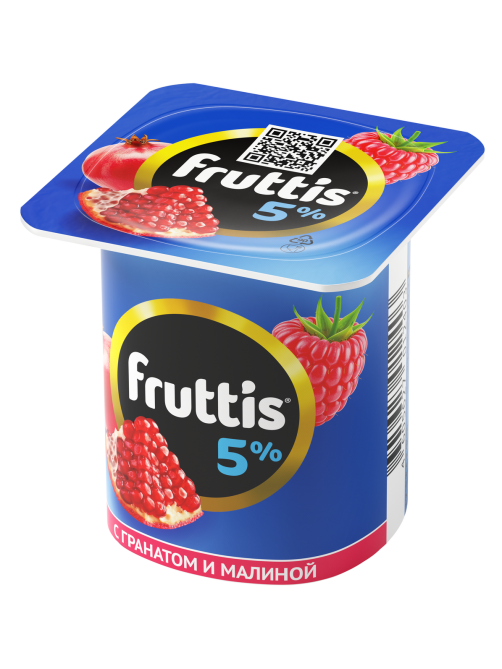 Продукт йогуртный Fruttis гранат и малина 5%, 115г