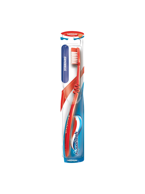 Зубная щетка Aquafresh Standard для ежедневной чистки зубов средняя жесткость в ассортименте