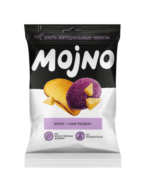 Чипсы Mojno Батат с сыром чеддер, 75г