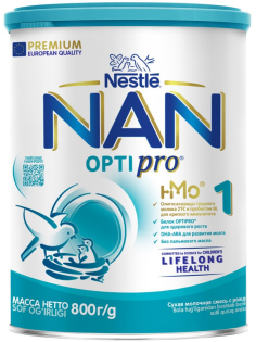 Сухая молочная смесь NAN 1 Optipro с рождения, 800г