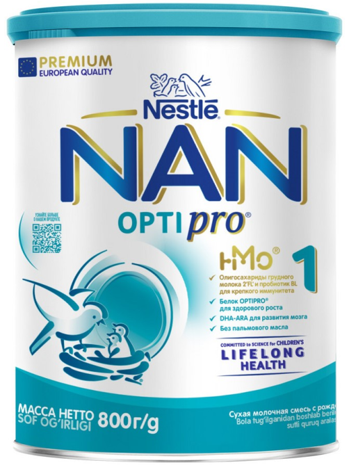 Сухая молочная смесь NAN 1 Optipro с рождения, 800г