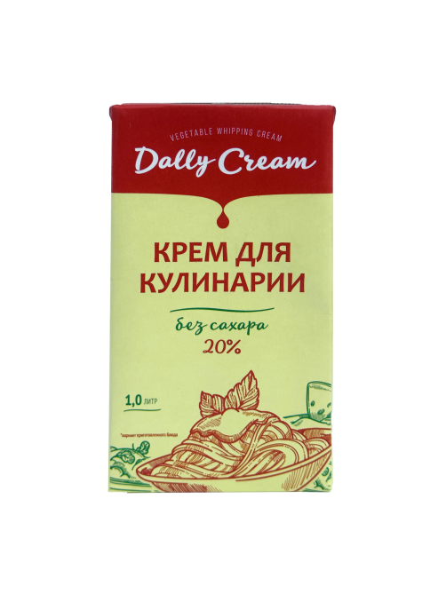Крем Dally на растительных маслах без сахара ультрапастеризованный 20%, 1л