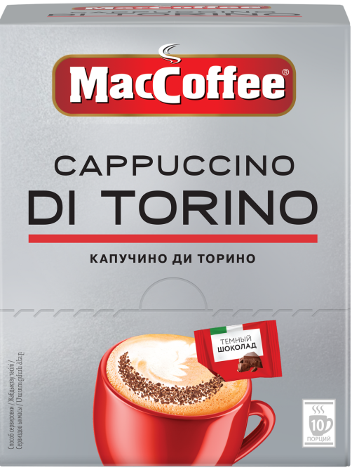 Напиток кофейный MacCoffee Cappuccino Di Torino 3в1 растворимый, 25.5г