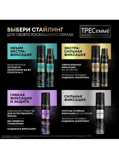 Мусс для укладки волос Тресемме Экстра фиксация и объем, 200мл