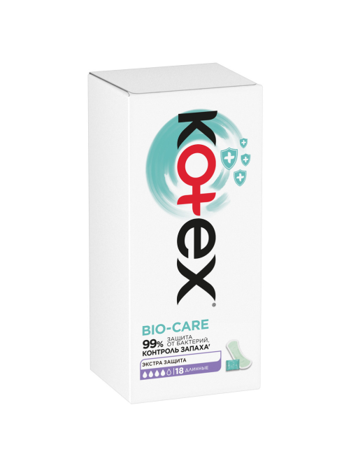 Прокладки ежедневные Kotex Bio-Care длинные, 18шт