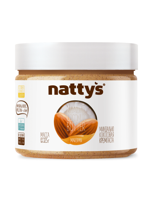 Паста миндально-кокосовая Nattys Marzipan с медом, 325г