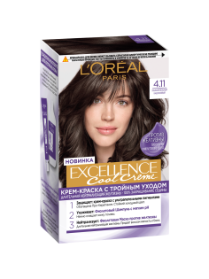 Крем-краска Excellence Color Cool 4.11 Ультрапепельный каштан, 197мл