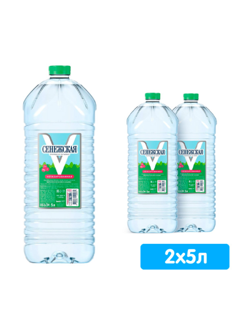 Вода Сенежская питьевая негазированная, 5л x 2 шт