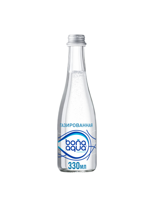 Вода BonaAqua питьевая газированная стекло, 330мл x 12 шт