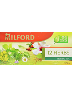 Напиток Milford чайный 12 трав (2.25г x 20шт), 45г