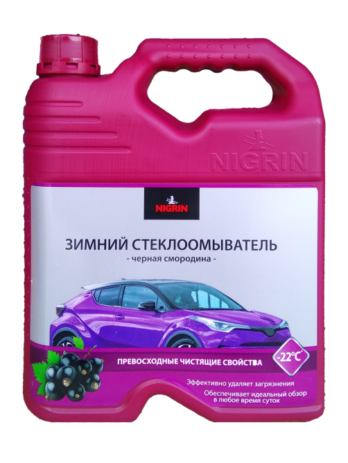 Жидкость стеклоомывателя Nigrin Violet edition зимняя до -22C, 4л