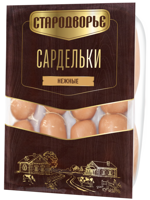 Сардельки Стародворье Нежные в натуральной оболочке, ~1.3кг