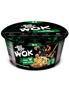 Лапша быстрого приготовления Big Bon курица-соус терияки Wok, 85г