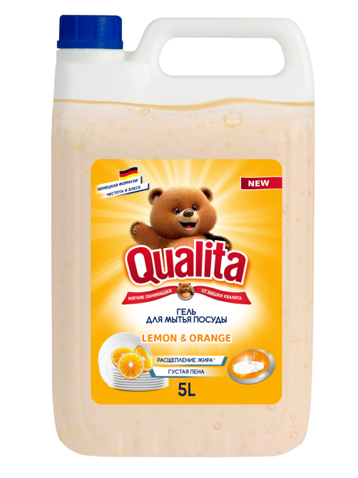 Средство для мытья посуды Qualita Lemon-Orange, 5л