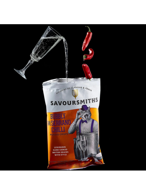 Чипсы Savoursmiths Просекко и перец чили серрано, 150г