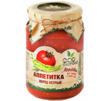 Перец EcoFood Аппетитка острый в томатном соусе, 750г