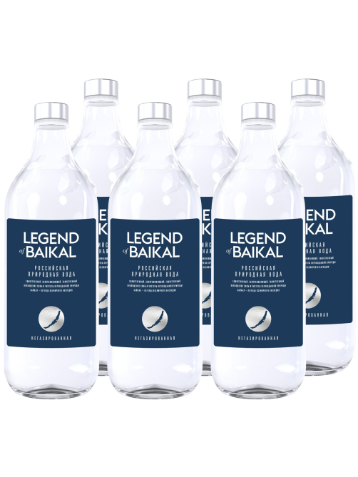 Вода Legend of Baikal питьевая негазированная стекло, 750мл x 6 шт