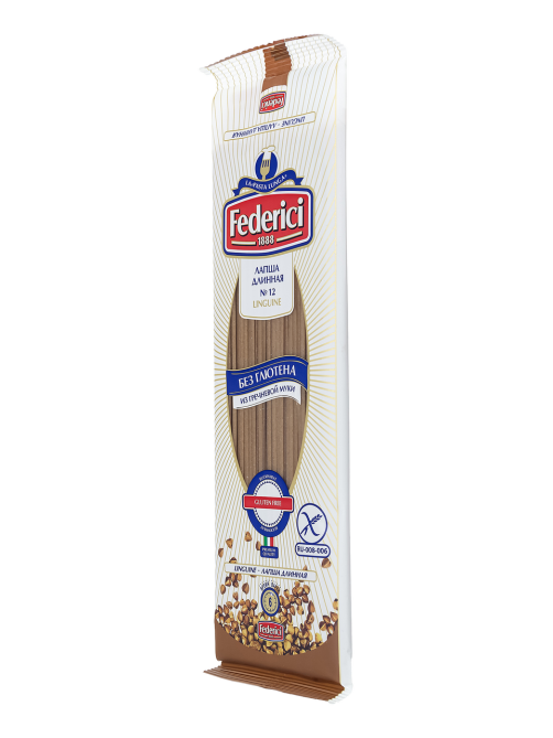 Макароны лапша Federici Linguine №12 длинные из гречневой муки без глютена, 250г
